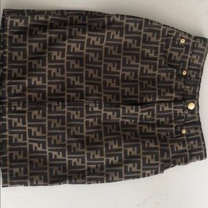 Fendi high waist jean skit